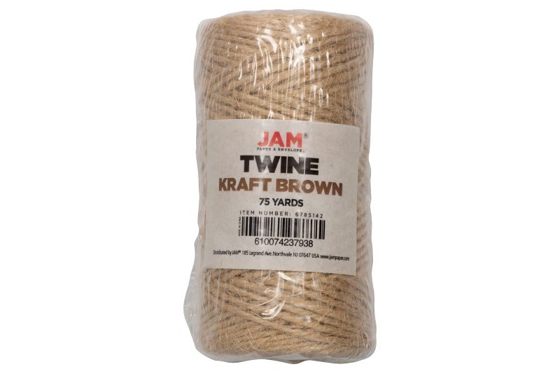 JAM PAPER Kraft Twine - 1/8 x 75 Yards - Natural Brown - Sold Individually - Image 4